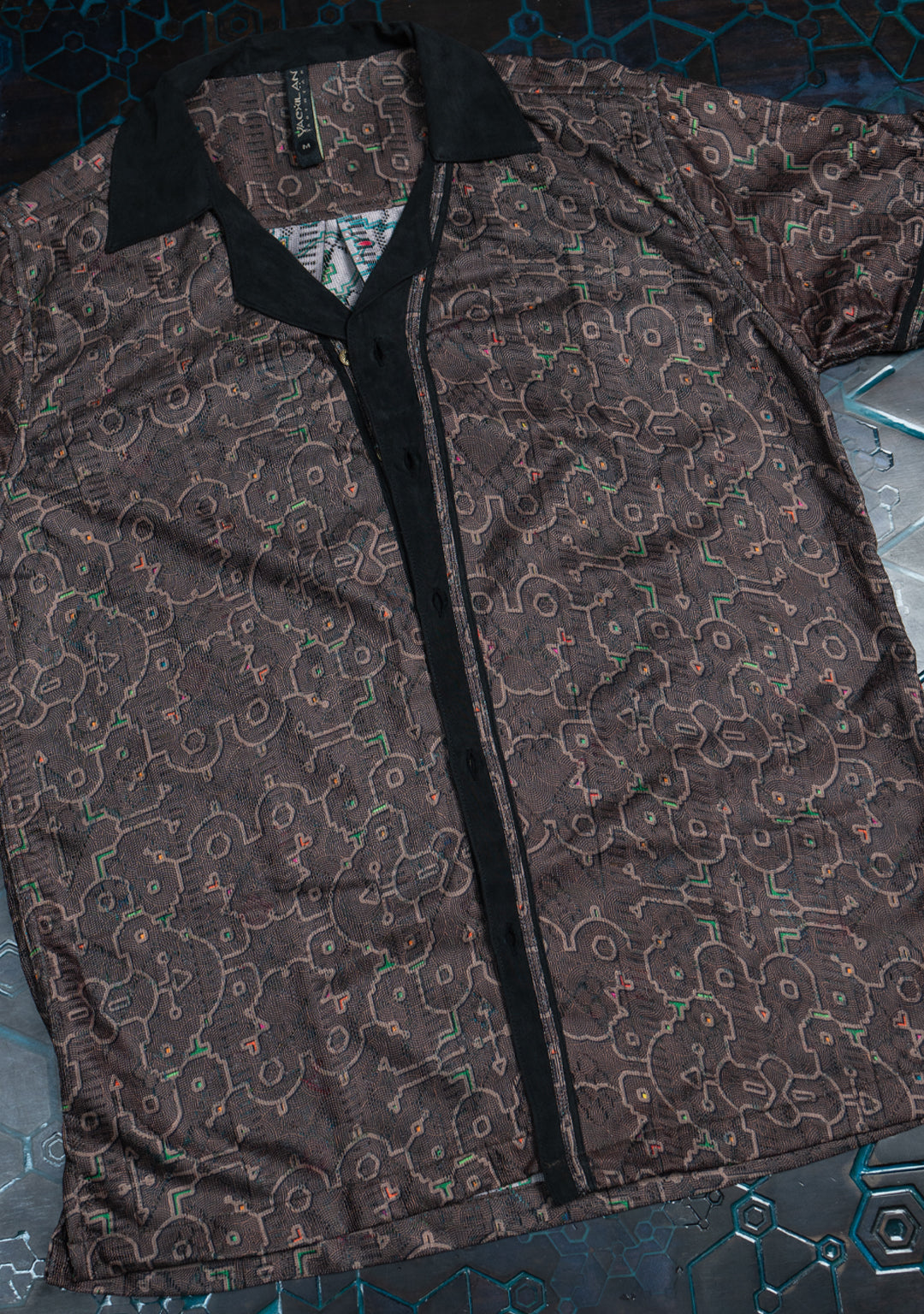 Shirt Men DOLCE Half Sleeves / Lace Black Border - REBIRTH OF IKARO Forest